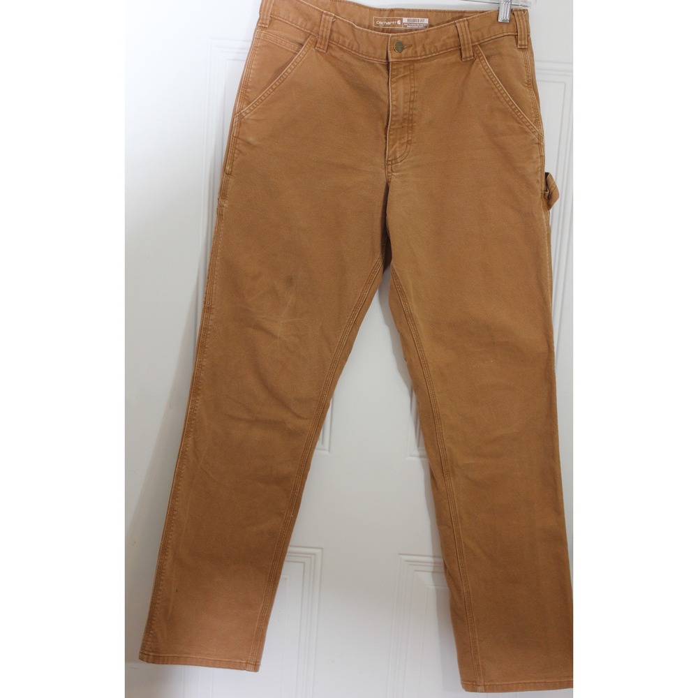 Carhartt BN3279-M Rugged Flex Relaxed Fit Duck Utility Work Pants Brown 33x34